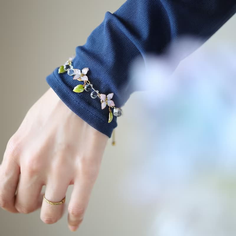 しっとり紫陽花のブレスレット