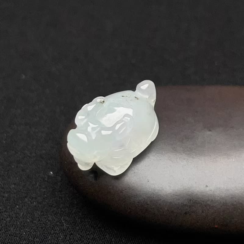 冰種翡翠龍龜 | 天然緬甸玉翡翠A貨