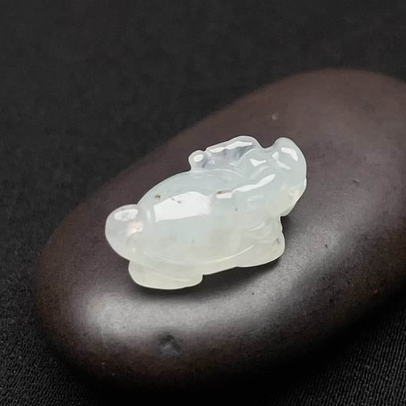 冰種翡翠龍龜 | 天然緬甸玉翡翠A貨