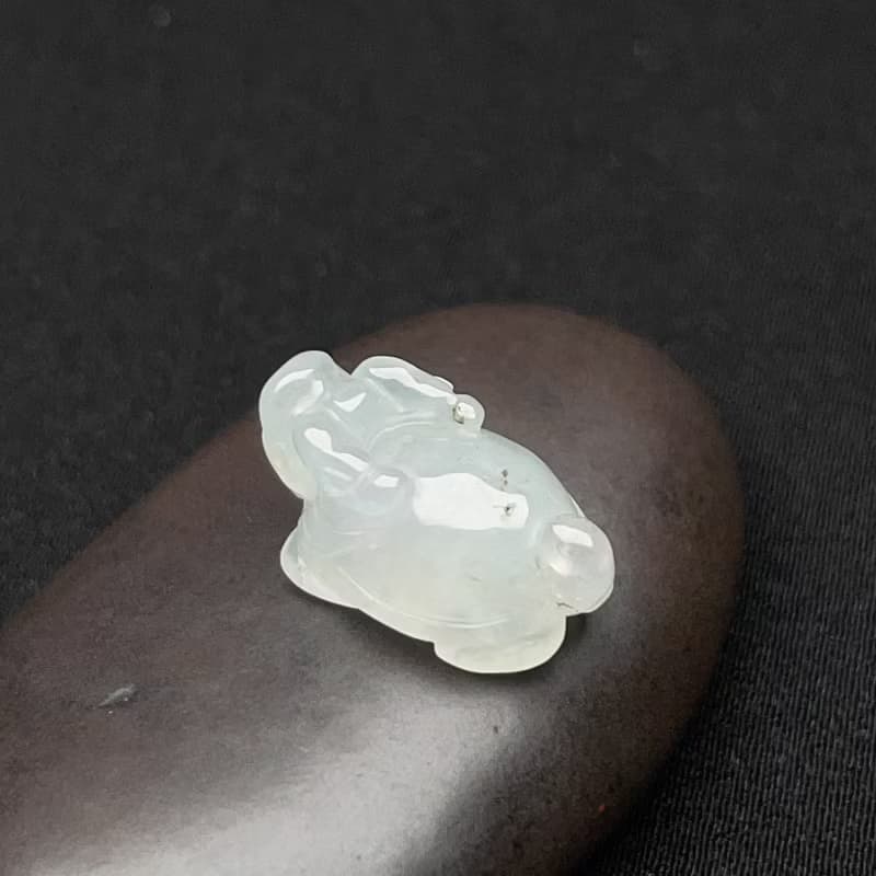 冰種翡翠龍龜 | 天然緬甸玉翡翠A貨