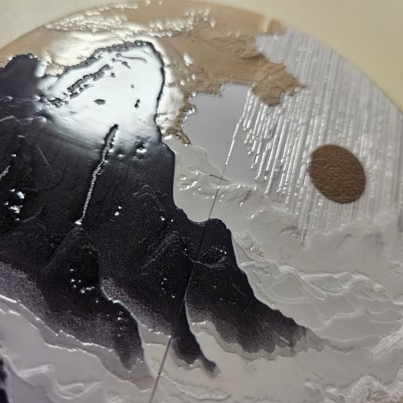 掌中山水 晶雕陶瓷吸水杯墊