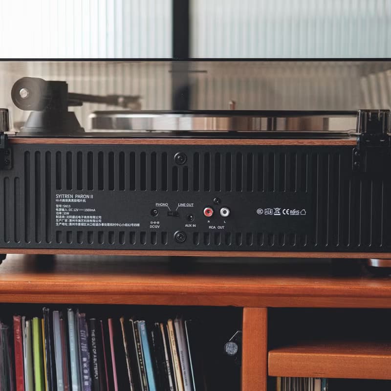 Hifi音質 高音質 一體式黑膠唱片機 內建喇叭 藍牙音響 木質感
