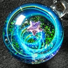 【原創宇宙琉璃項鍊】日本銀河玻璃吊墜聖誕星空送禮生日飾品禮物