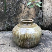 質感線條 柴燒花器 自然落灰 手工製作 花瓶 擴香瓶 陶器