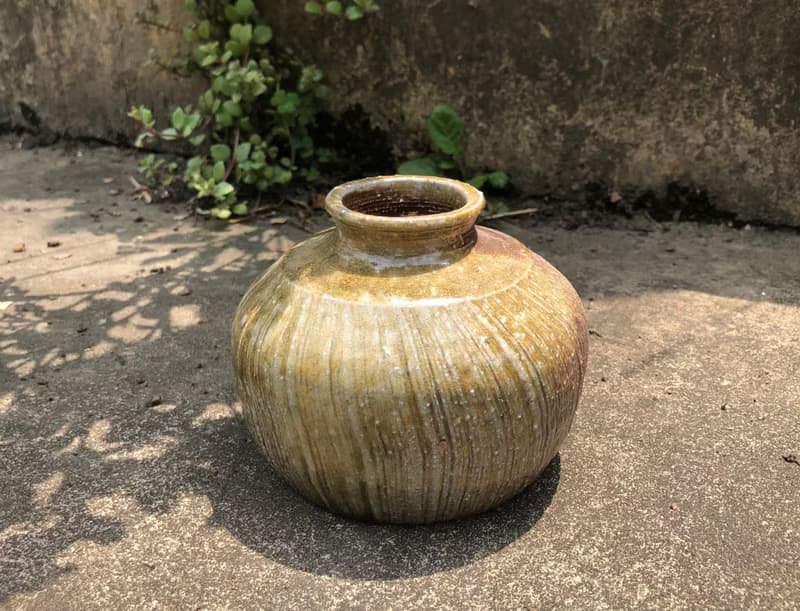 質感線條 柴燒花器 自然落灰 手工製作 花瓶 擴香瓶 陶器