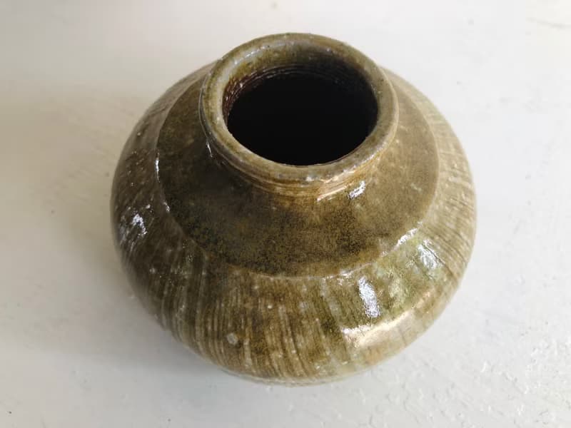 質感線條 柴燒花器 自然落灰 手工製作 花瓶 擴香瓶 陶器