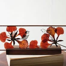 植物圖鑑∣鳳凰花∣玻璃鑲嵌∣花草標本