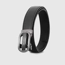 【免費升級送禮包裝】職場型男 簍空自動扣皮帶-鎗色/VA019-001