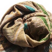 喀什米爾Cashmere/水煮羊毛披肩/針織圍巾/刺繡圍巾/羊絨披巾-花