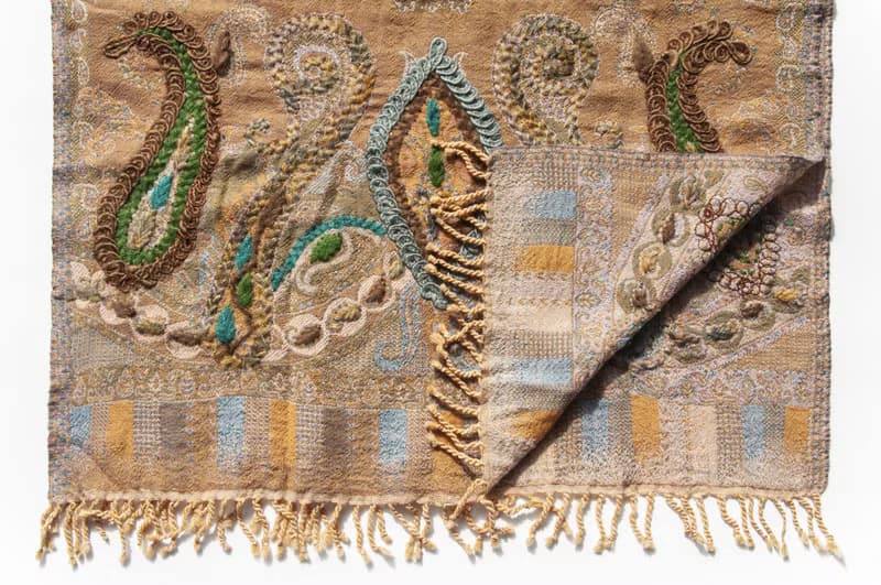 喀什米爾Cashmere/水煮羊毛披肩/針織圍巾/刺繡圍巾/羊絨披巾-花