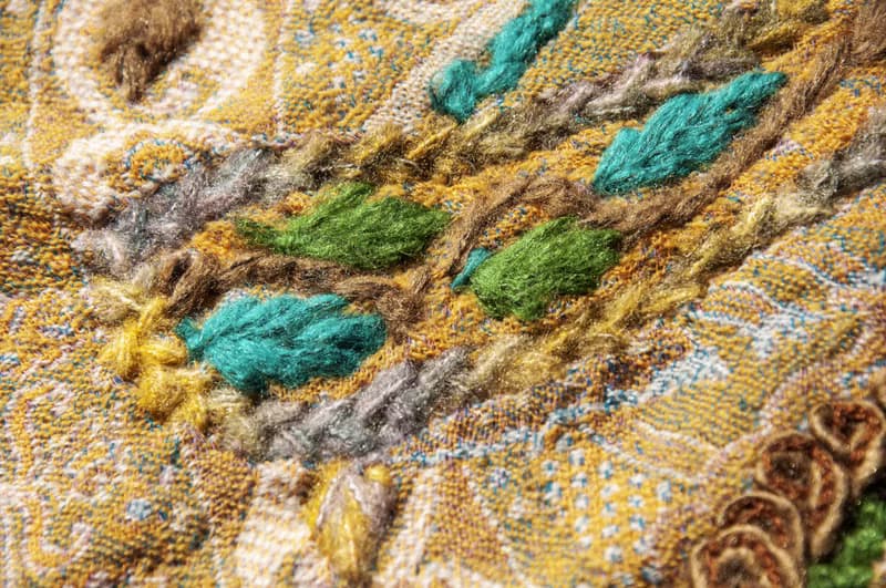 喀什米爾Cashmere/水煮羊毛披肩/針織圍巾/刺繡圍巾/羊絨披巾-花