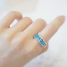 Le Bonheur 歐泊戒指 蛋白石排戒(情人節 生日禮物 七夕禮物)