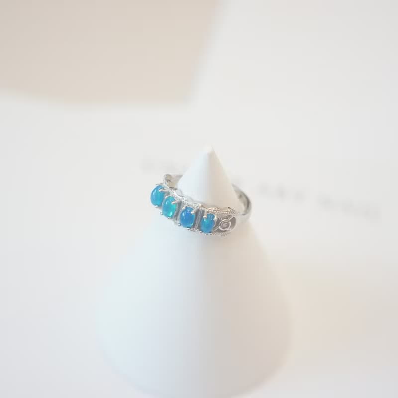 Le Bonheur 歐泊戒指 蛋白石排戒(情人節 生日禮物 七夕禮物)