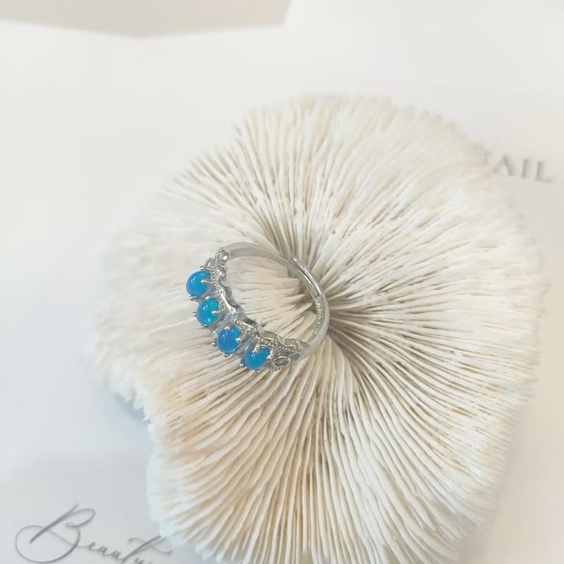 Le Bonheur 歐泊戒指 蛋白石排戒(情人節 生日禮物 七夕禮物)