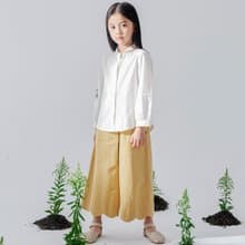 BIR童裝 | 九分刺繡寬褲(現貨黑色)