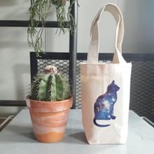 Cosmic Cat 帆布 袋 隨行杯 飲料提袋 貓 宇宙 銀河 文青 禮物