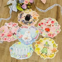 【Pinkoi x Moomin】姆明谷的漂亮水彩花卉 行李箱貼紙