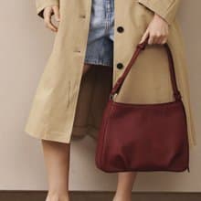 韓國製 MUR Att 手袋/單肩包/手提袋 (Plain Deep Burgundy)