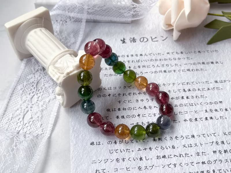 【一物一圖】老礦冰透9mm色標碧璽 電氣石手鍊