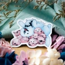 【貓瘋子】小黑與大白行李箱貼F / 行李箱貼紙