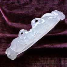 冰種翡翠水牛如意手牌 | 天然緬甸玉A貨翡翠 | 送禮