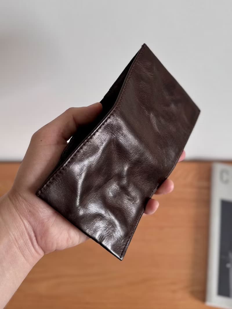 設計師原創款式 真皮 頭層牛皮 豎款錢夾