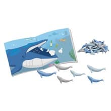 鯨魚小公仔繪本組-綠材質 (13154)  生日 新年禮物 益智等餐玩具