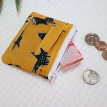 黃底貓悠遊卡證件零錢包 證件套 小錢包 名片夾 識別證