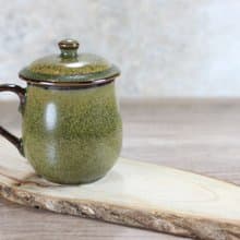 【送禮好物】300ml 茶末釉蓋杯 帶蓋馬克杯 鶯歌名家葉敏祥作品
