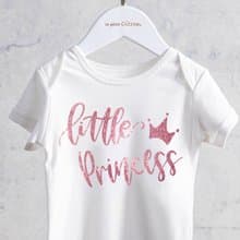 little princess小公主 玫瑰粉燙金包屁衣  女寶專屬新生兒週歲禮