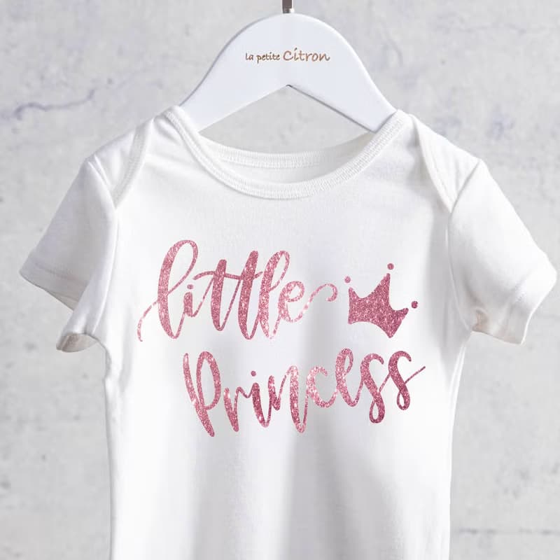 little princess小公主 玫瑰粉燙金包屁衣  女寶專屬新生兒週歲禮