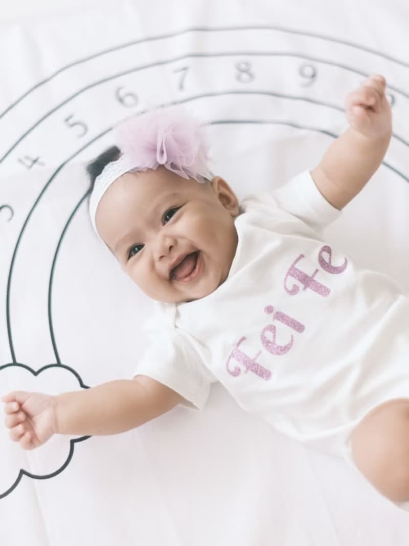 little princess小公主 玫瑰粉燙金包屁衣  女寶專屬新生兒週歲禮