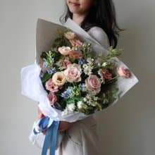 走進春天的海洋。鮮花花束 (L) /鮮花花束/情人節/生日/祝賀