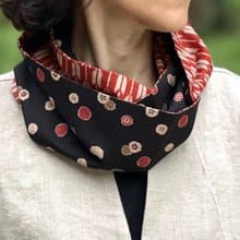 Oka長款拼布頸套