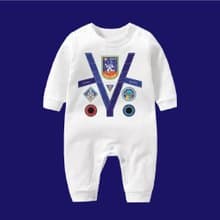 太空人 長袖連身衣 白 嬰兒 彌月 滿月
