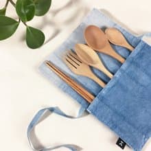 有機棉藍染環保餐具套 Organic Cotton