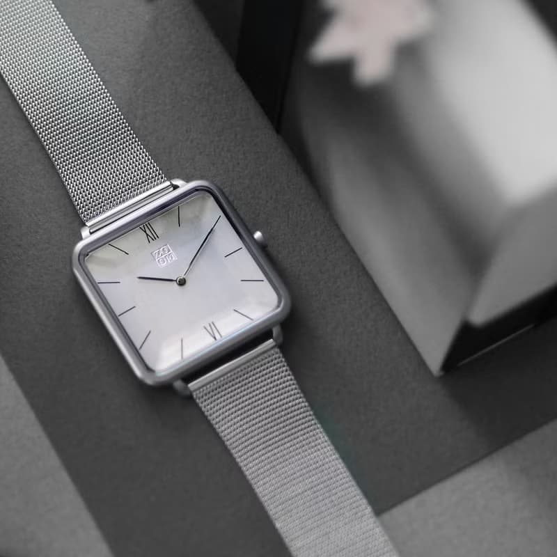THIN 5011 時尚極簡晶礦方錶 - 銀