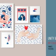 愛情印刷海報牆面畫廊牆面藝術 JPEG 數位版