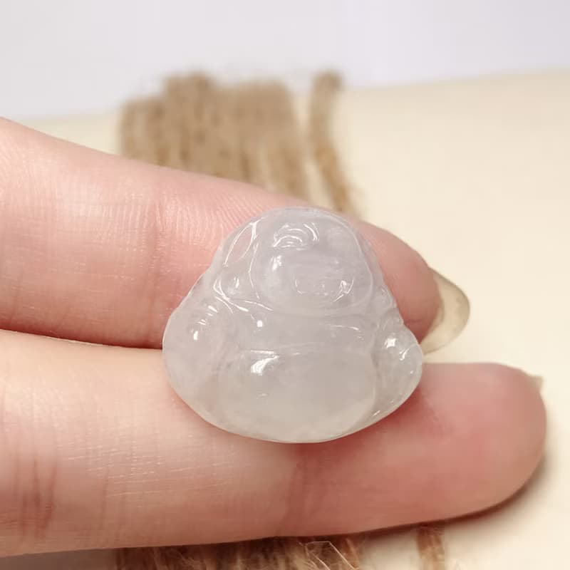冰種翡翠彌勒佛 | 天然緬甸玉A貨翡翠 | 送禮