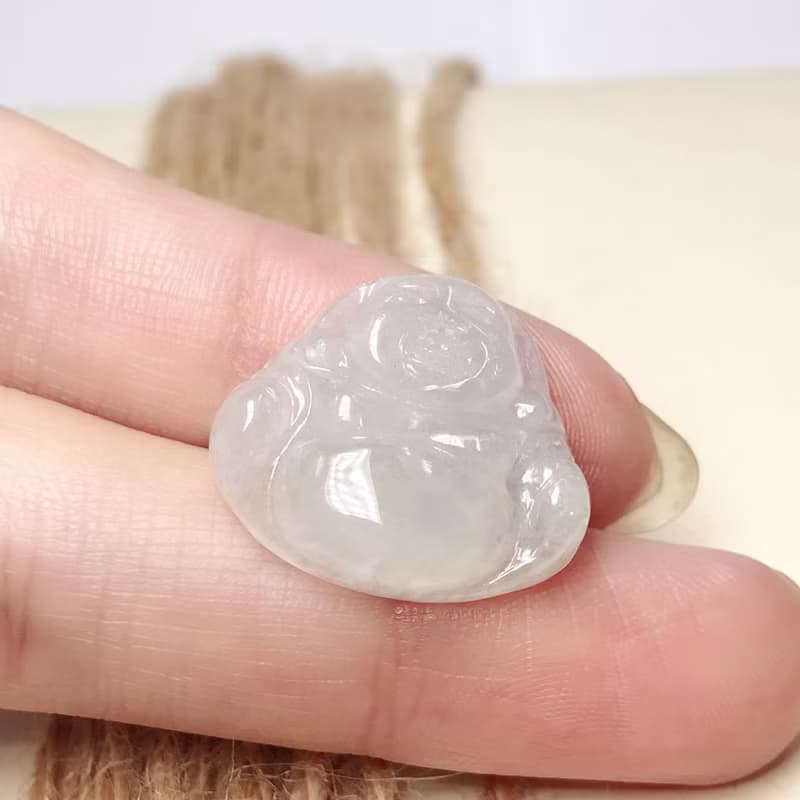 冰種翡翠彌勒佛 | 天然緬甸玉A貨翡翠 | 送禮