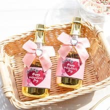 情人節禮物贈品 情人節快樂 香檳糖果瓶(金莎2顆入) 紀念日 慶祝