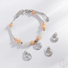 專屬星座 | 海藍寶 草莓晶 太陽石 | 天然水晶手鍊 (CONNY系列)