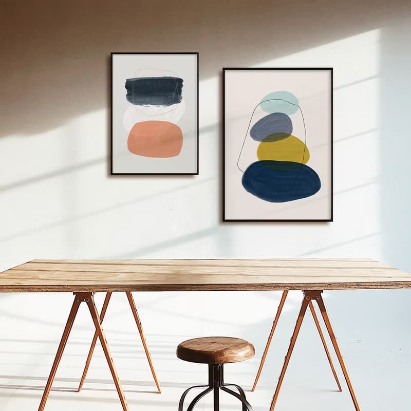 幾何 • 堆疊I - 抽象掛畫/文青海報/簡約設計/民宿裝飾/臥室掛畫
