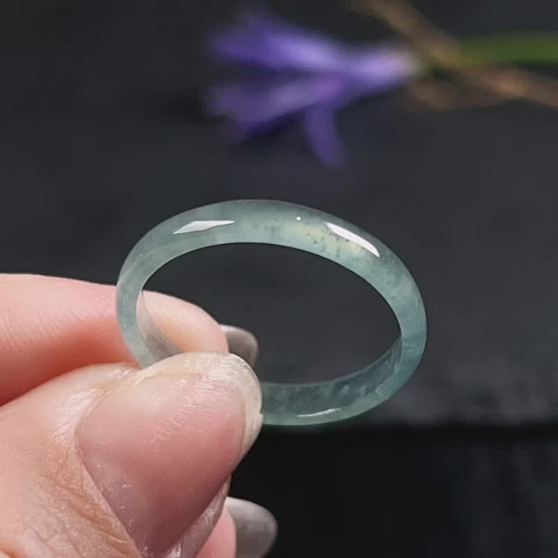 冰玻種翡翠戒指戒圈 | 國際16圍 | 天然翡翠A貨 | 送禮