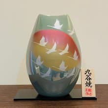 【入厝禮】九谷燒-8號花瓶 群鶴