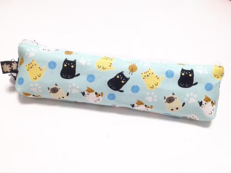 大食怪環保收納袋-可愛貓(藍綠色)