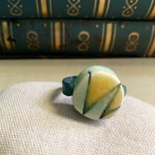 戒指 日本白瓷 自然釉色 無限看不膩色調 真皮革 藝術等級