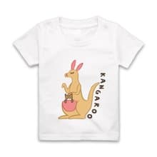 字母K-KANGAROO短袖T恤-白