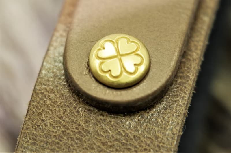 Good Luck高品質純銅牛皮鑰匙圈(可打英文名於正面皮牌)