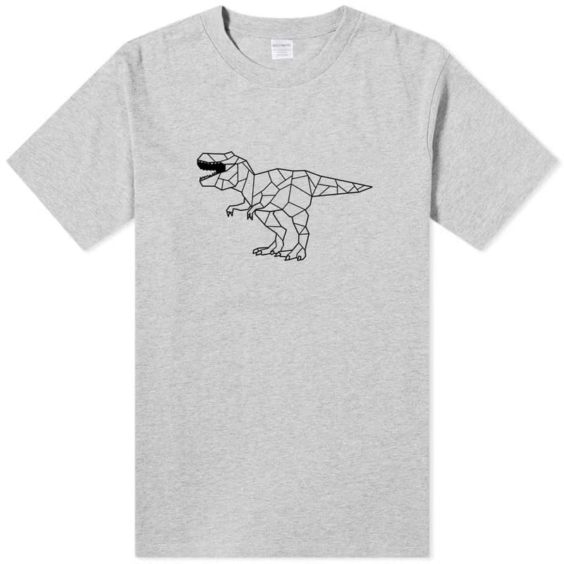 Dino Geometric T Rex 短袖T恤 灰色 幾何恐龍暴龍插畫禮物